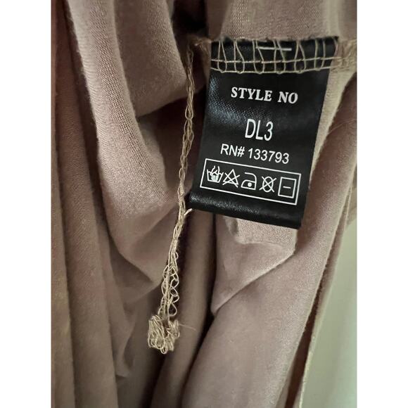 POL Boutique Boho Marrakesh Hooded Dress Summer A-Line Brown Dusty PInk Large - Picture 4 of 6